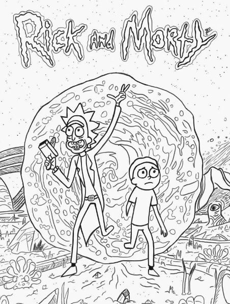 Rick and morty coloring page rick and morty drawing rick and morty image rick and morty