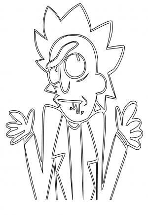 Free printable rick and morty coloring pages for adults and kids