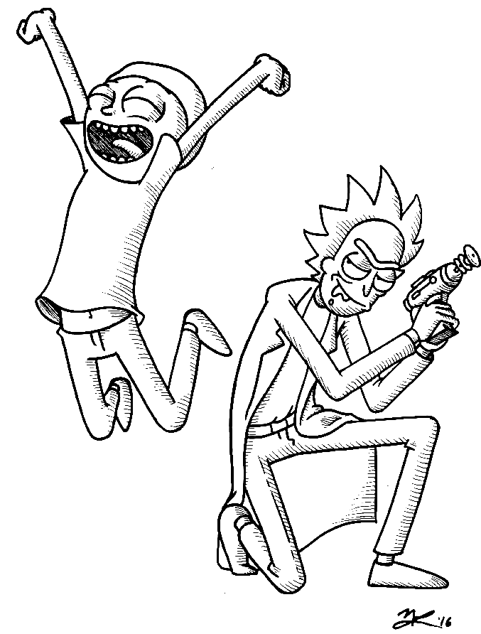 Rick and morty coloring pages