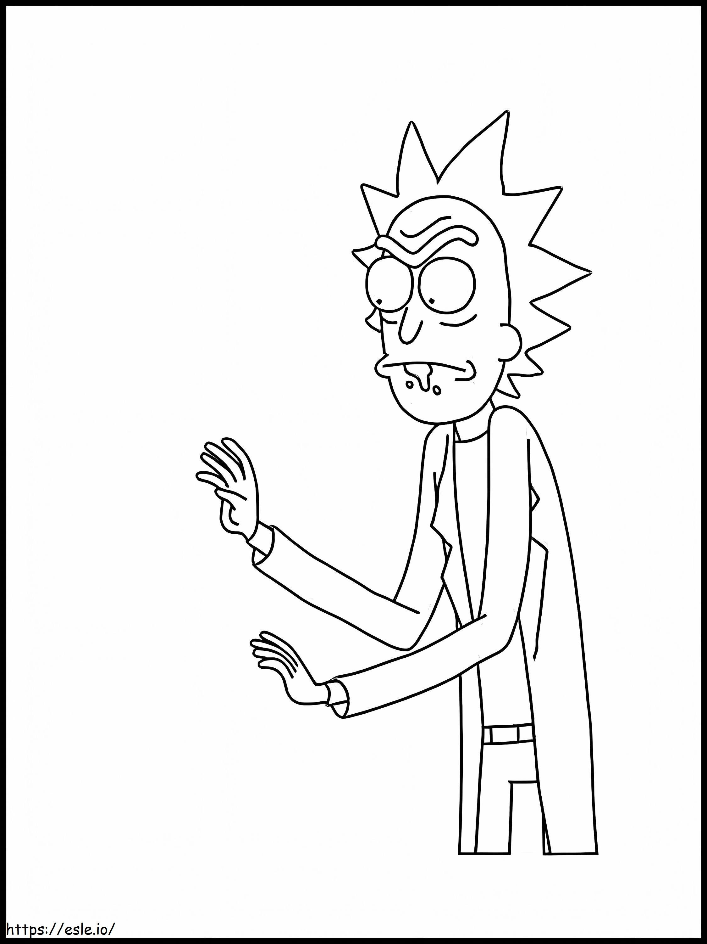Rick sanchez coloring page