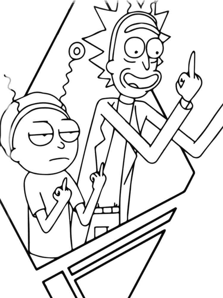 Rick and morty coloring pages