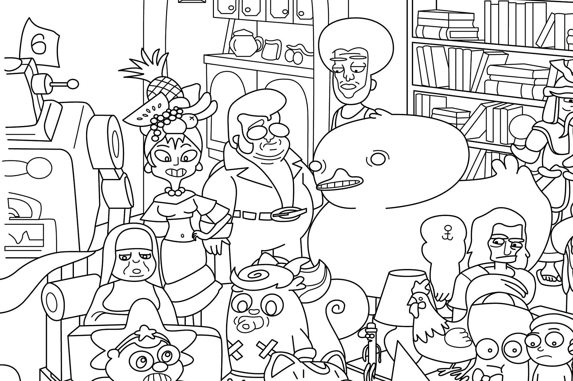 Buy rick and morty inspired coloring page coloring for adults pdf cartoon coloring pages online in india