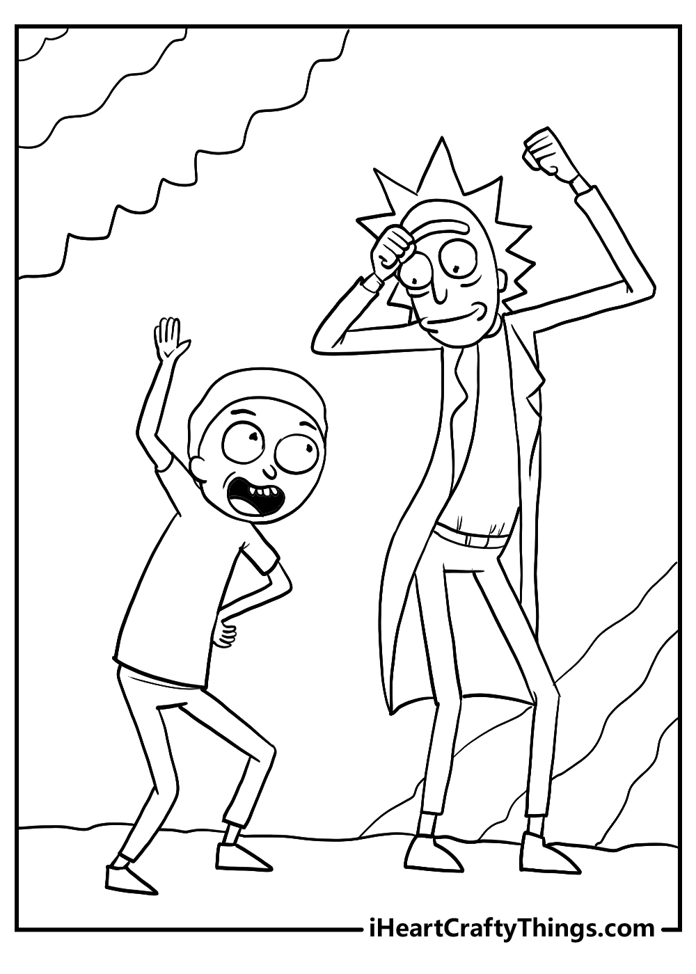 Printable rick and morty coloring pages updated