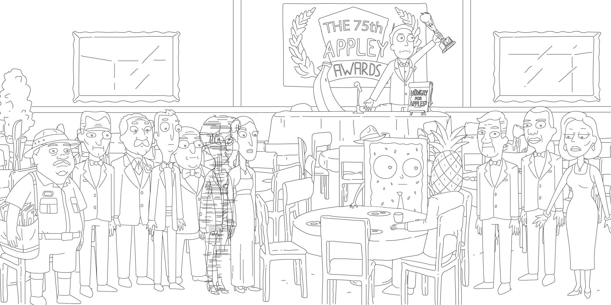 Printable rick and morty coloring pages