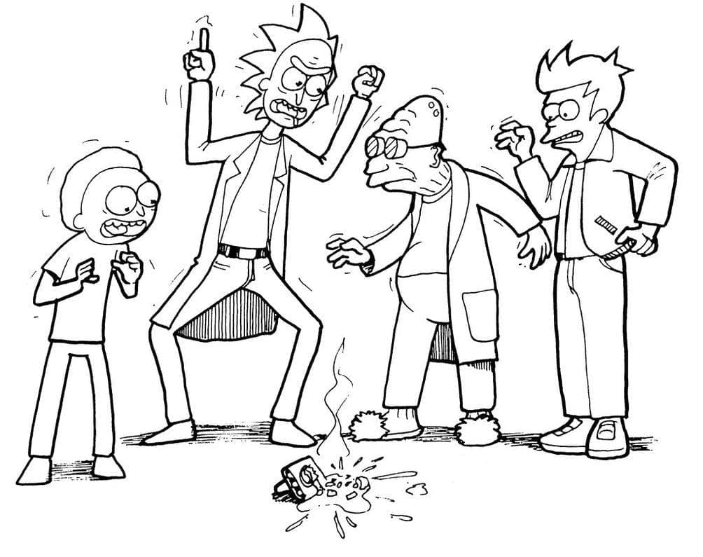 Rick and morty coloring pages printable for free download