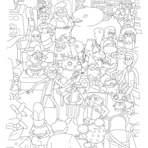 Coloring rick morty