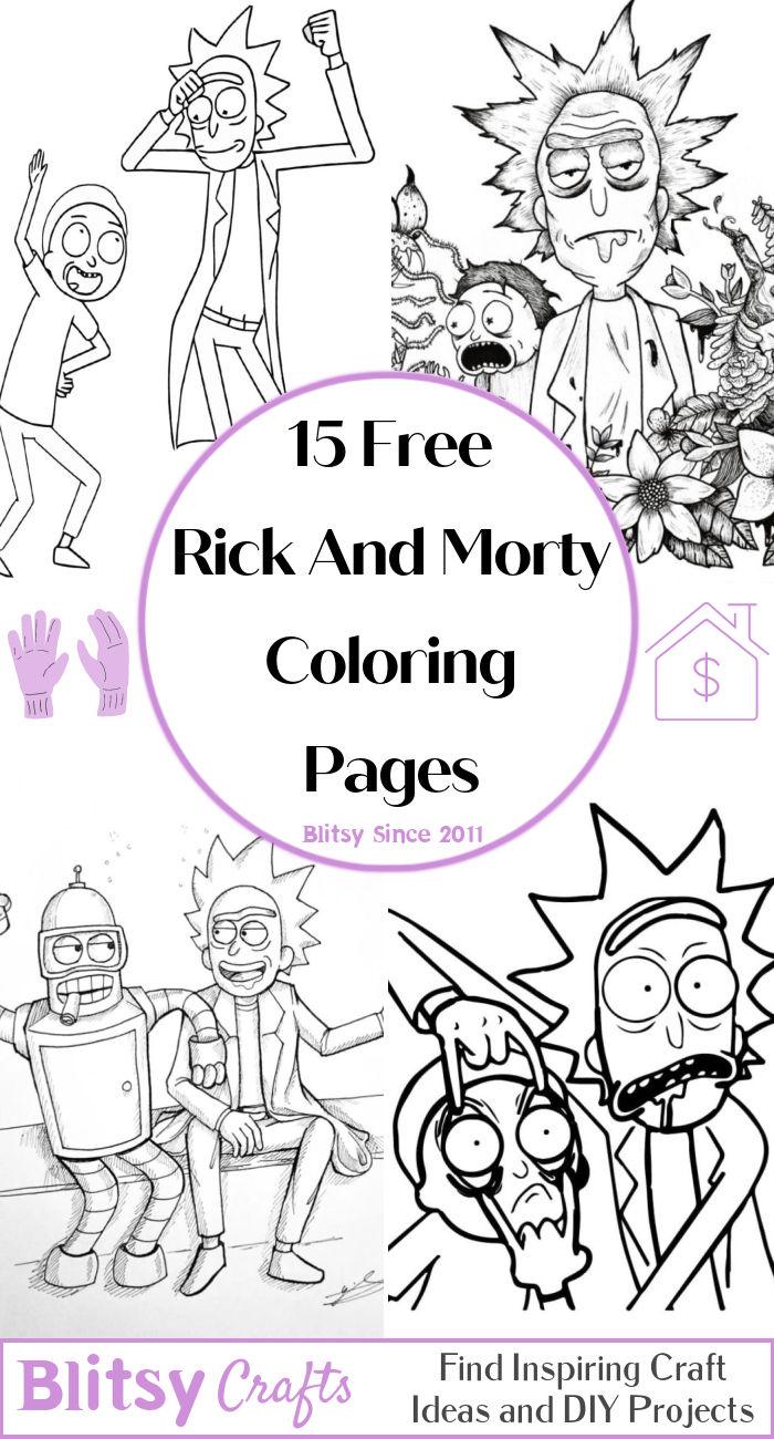 Free rick and morty coloring pages for kids and adults