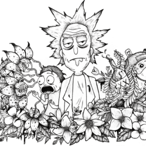 Rick and morty coloring pages printable for free download