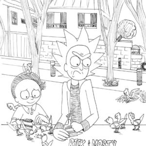 Rick and morty coloring pages printable for free download