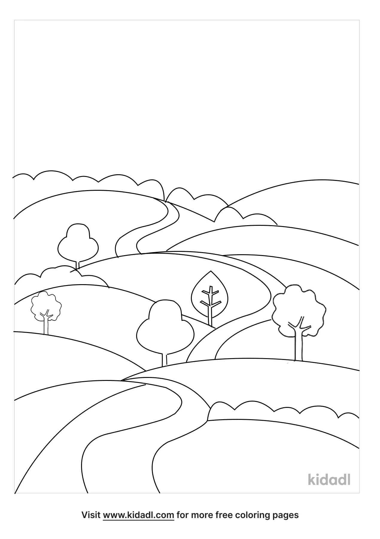 Free winding road coloring page coloring page printables