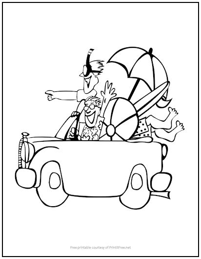 Road trip coloring page print it free
