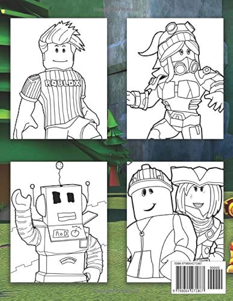 Roblox coloring book awesome coloring book with full of roblox characters for your kids fans of roblox anyone who likes to color by