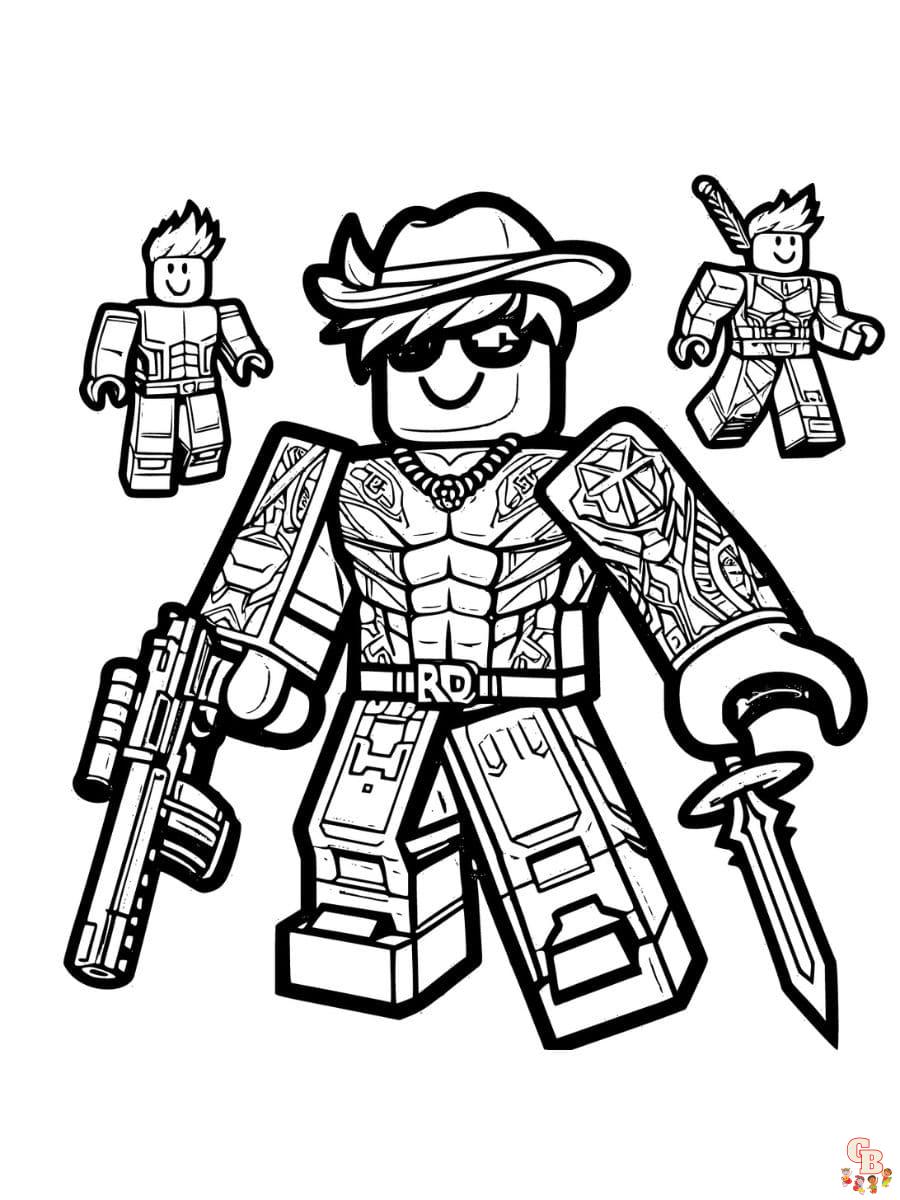 Free roblox coloring pages for kids to print