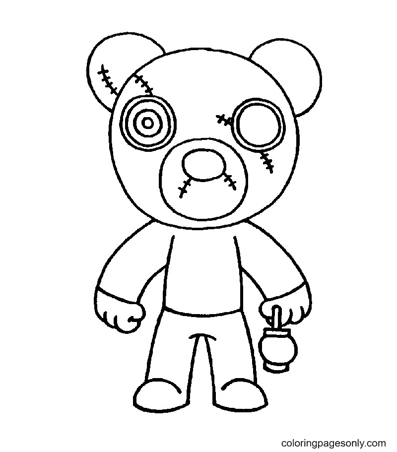 Free collection of piggy coloring pages for kids