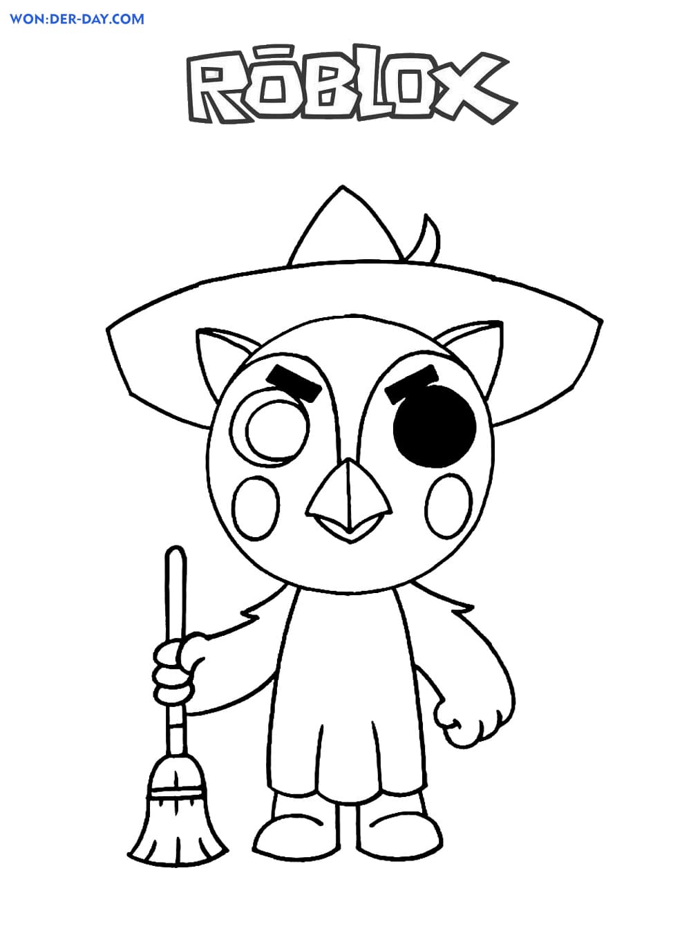 Piggy roblox coloring pages wonder day â coloring pages for children and adults