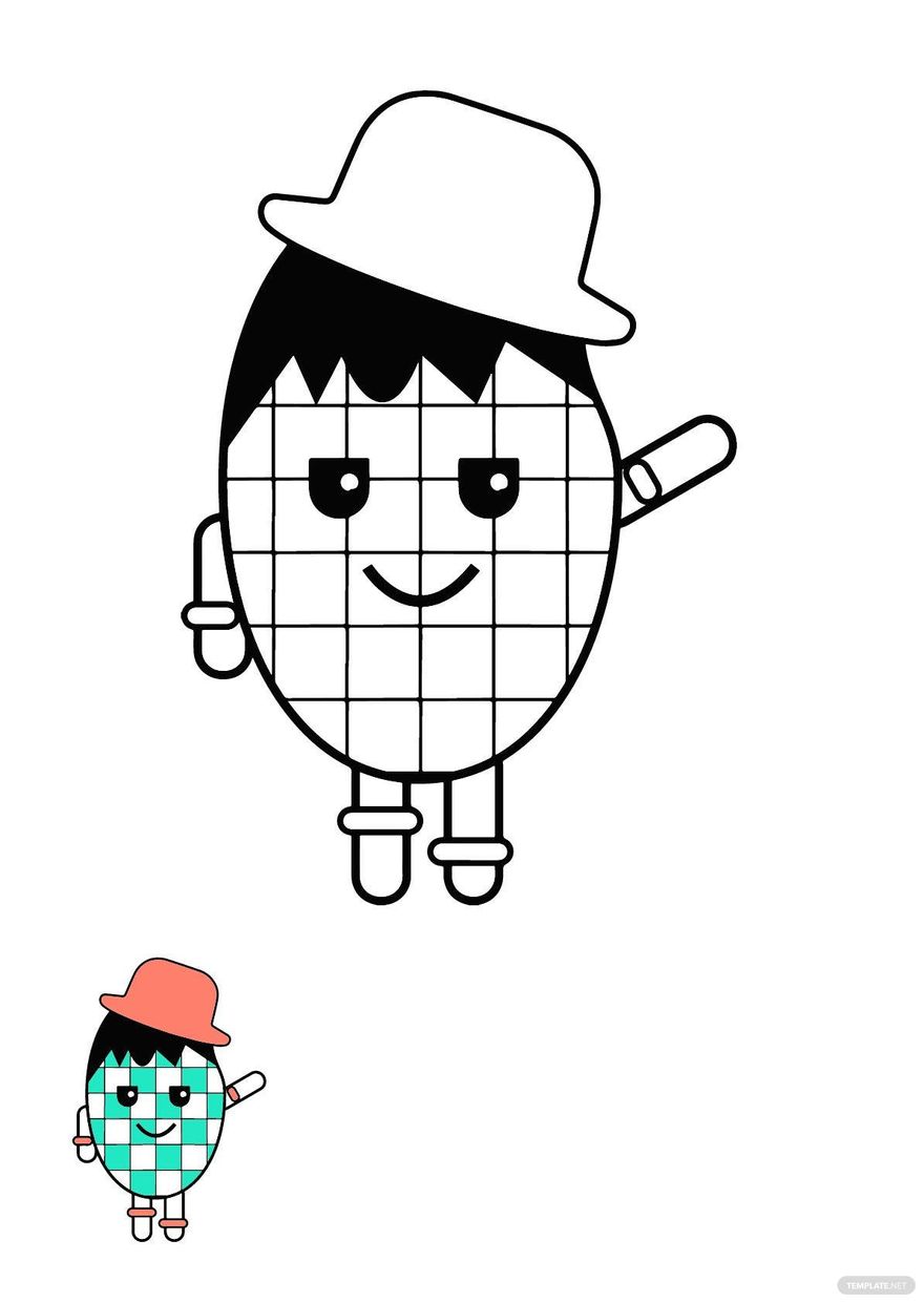 Free character checkered flag coloring page