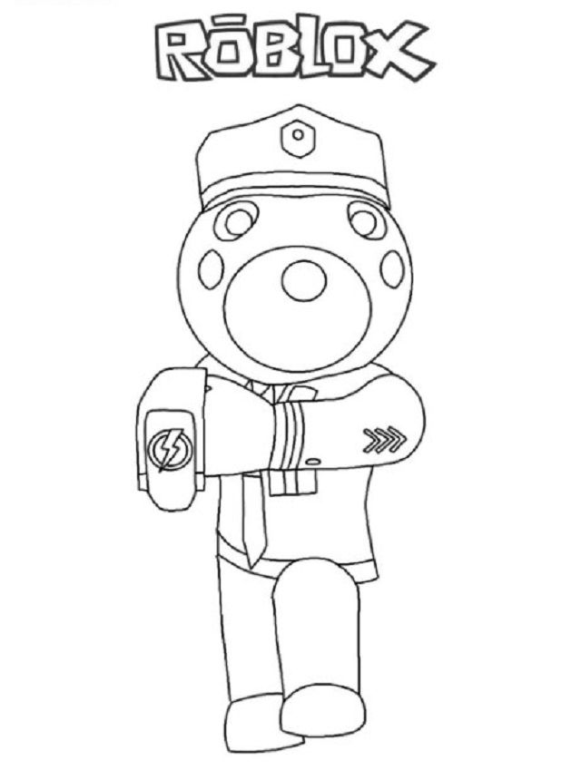 Roblox officer doggy piggy coloring page desenhos para colorir pãginas para colorir de unicãrnio pãginas para colorir