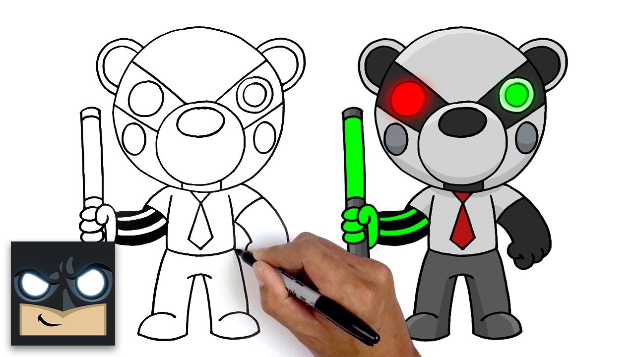 How to draw badgy roblox piggy