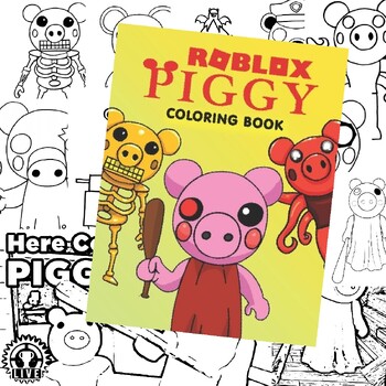 Piggy roblox coloring pages printable for kids by janatexcolor tpt