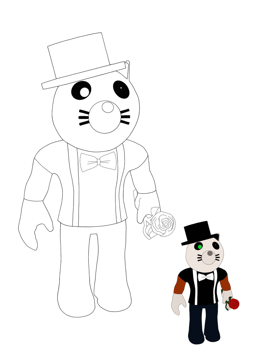 Roblox felix coloring pages
