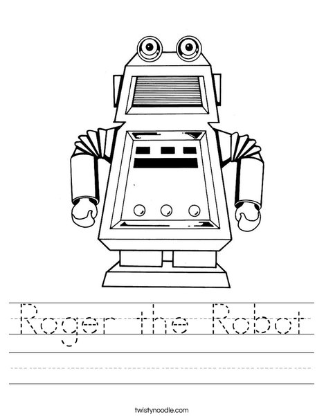 Roger the robot worksheet