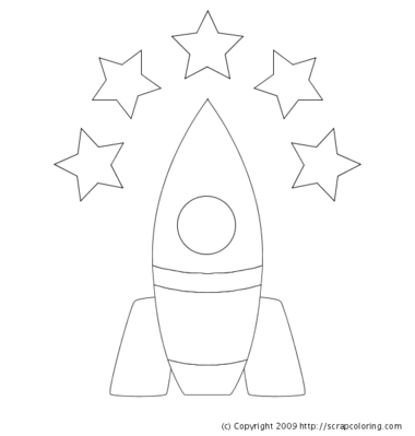 Rocket coloring page
