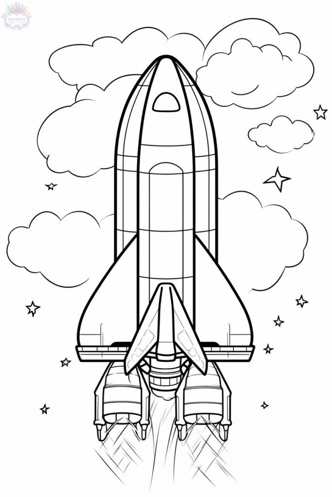 Rocket coloring pages