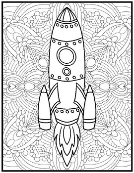 Rockets coloring pages mindfulness coloring sheets by qetsy tpt