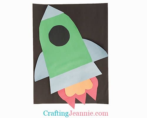 Rocket ship craft free template