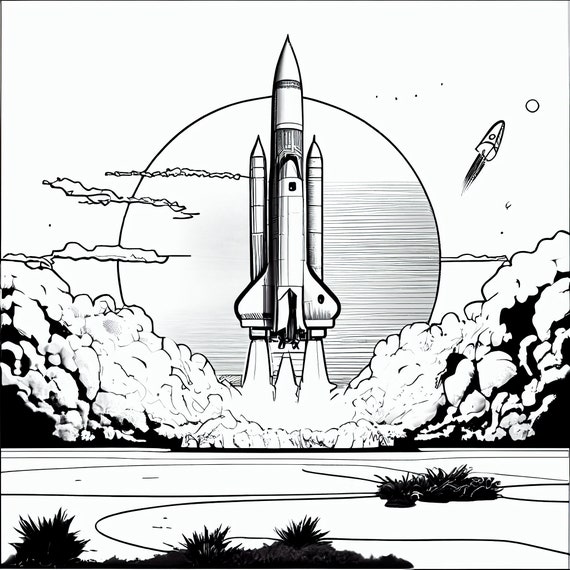 Buy ready for launch nasa rocket coloring pages for kids and adults instant download for personal artistic enjoyment print paint online in india