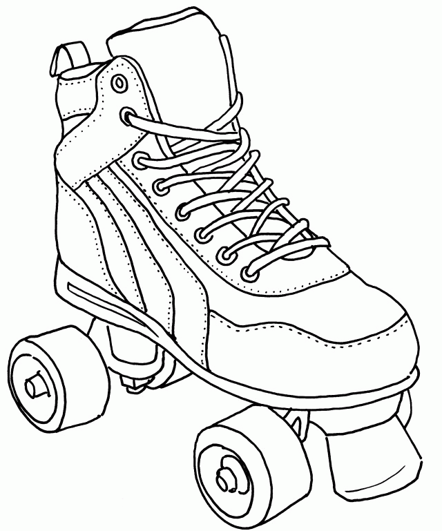 Download or print this amazing coloring page roller skate colouring pages page jamestown colâ patin de soy luna dibujo con lineas dibujos de la luna