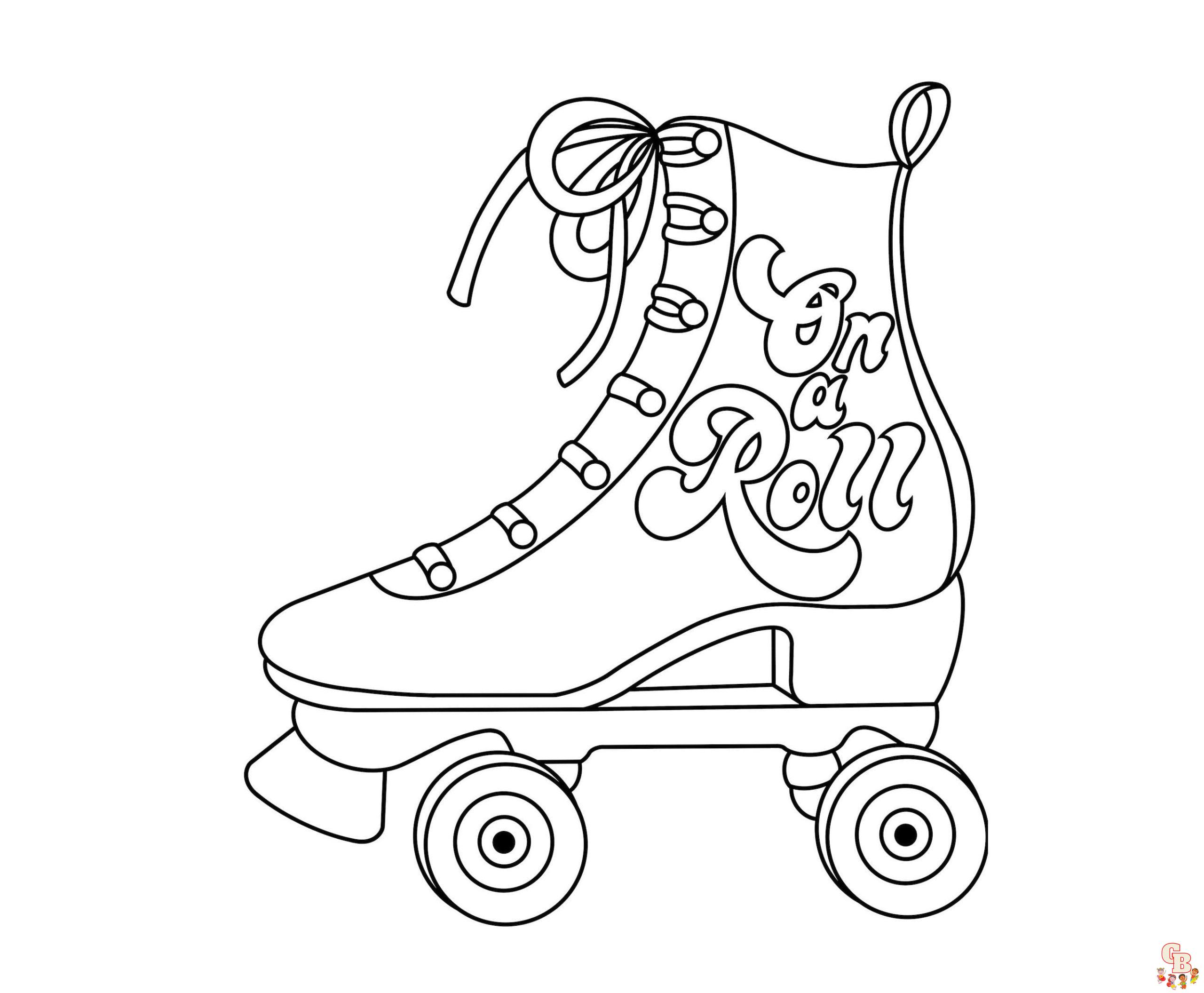 Printable roller skate coloring pages free for kids and adults