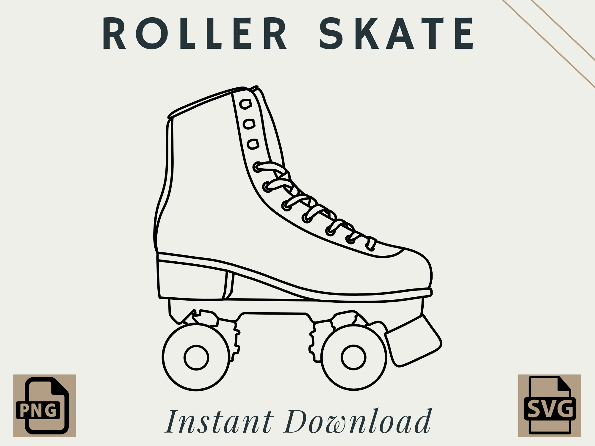 Roller skate png svg digital download printable download now