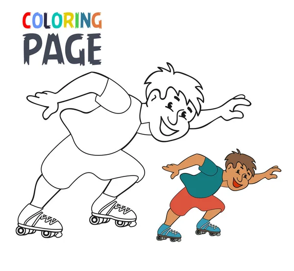 Roller skating colorbook stock photos royalty free roller skating colorbook images