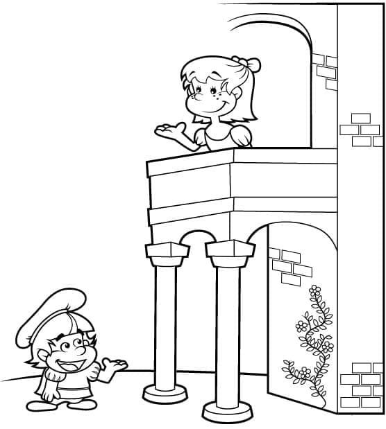 Little romeo and juliet coloring page