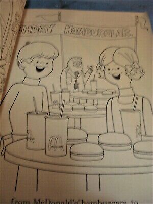 Vtg ronald mcdonald giant story coloring book pgs x good shape