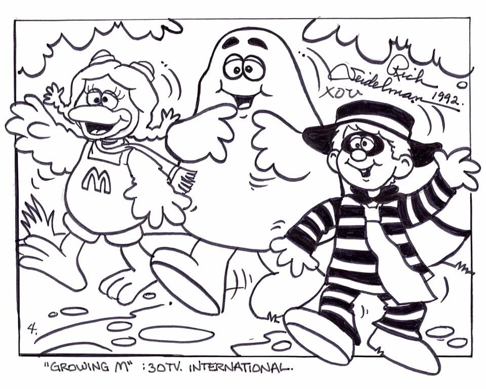 One of art director rich seidelmans storyboard drawings created in for the international merciâ coloring book pages cartoon drawings storyboard drawing