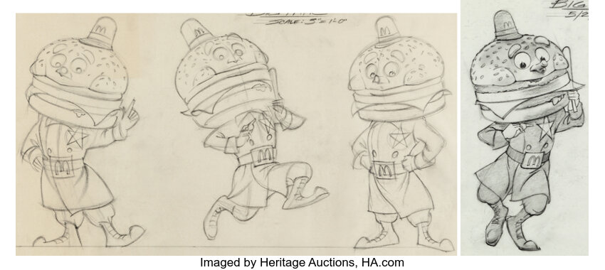 Officer big mac model sheet drawings by wes cook original art group lot heritage auctions