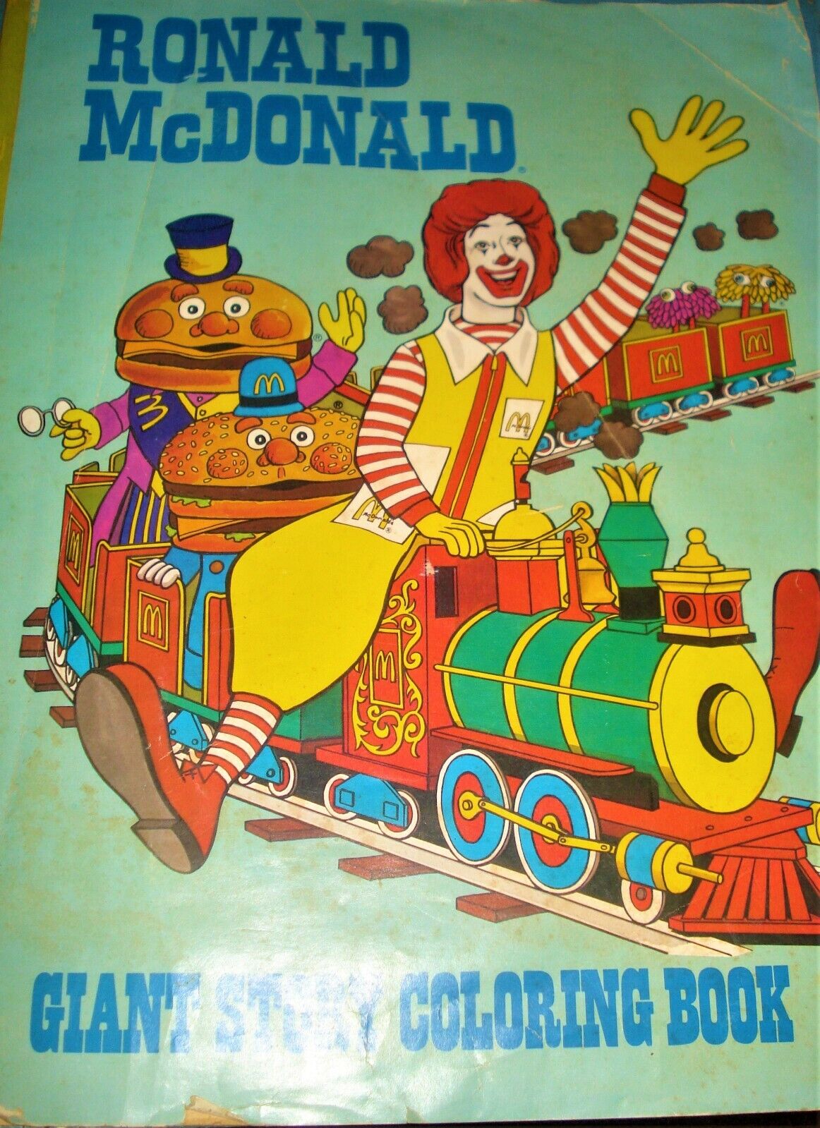 Vtg ronald mcdonald giant story coloring book pgs x good shape