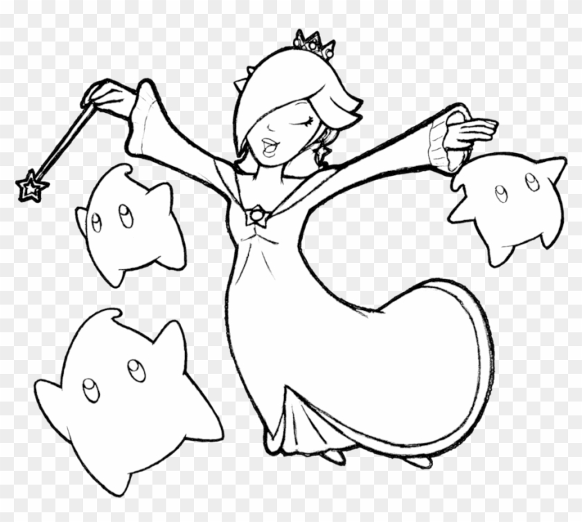 Princess rosalina coloring pages hd png download
