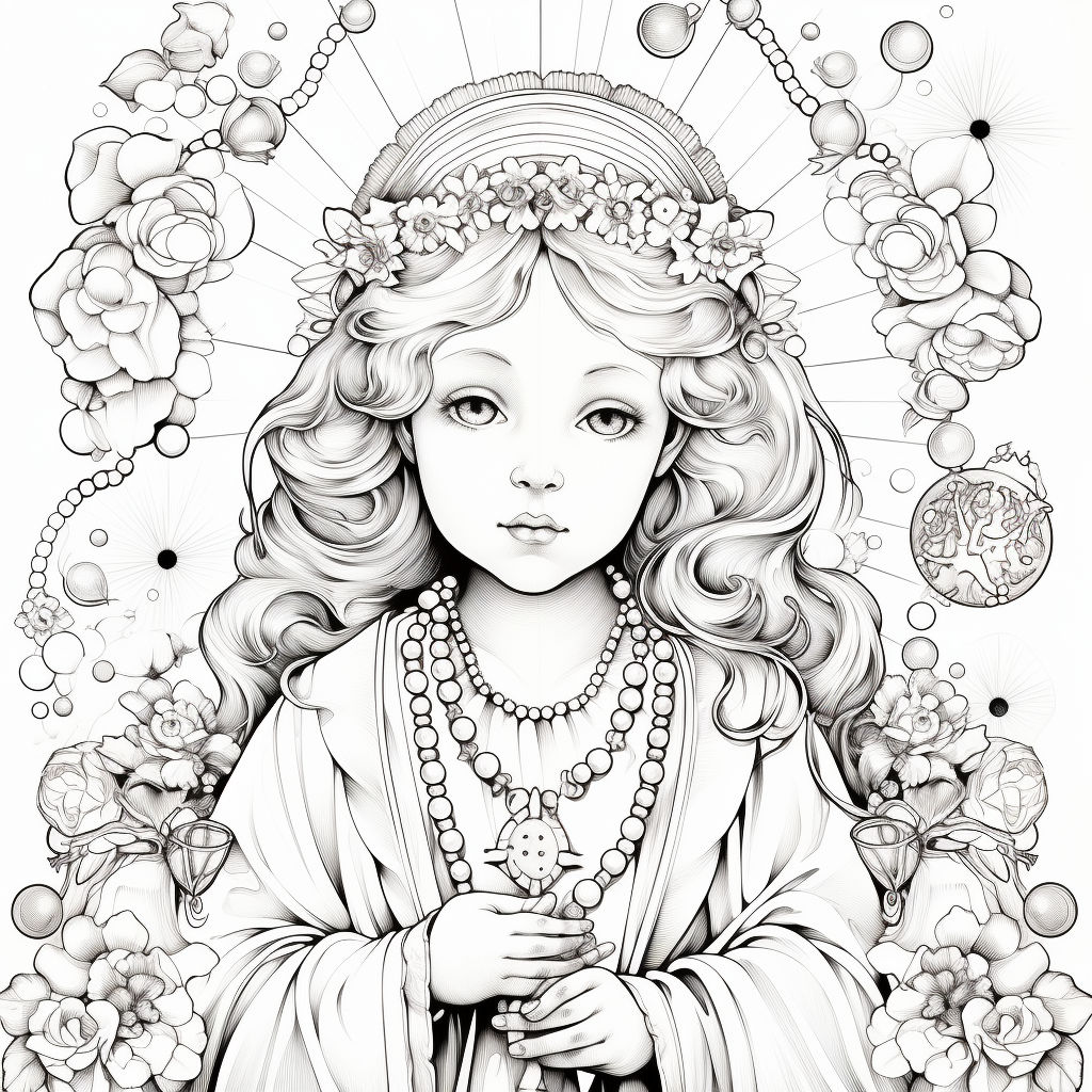 Rosary coloring pages