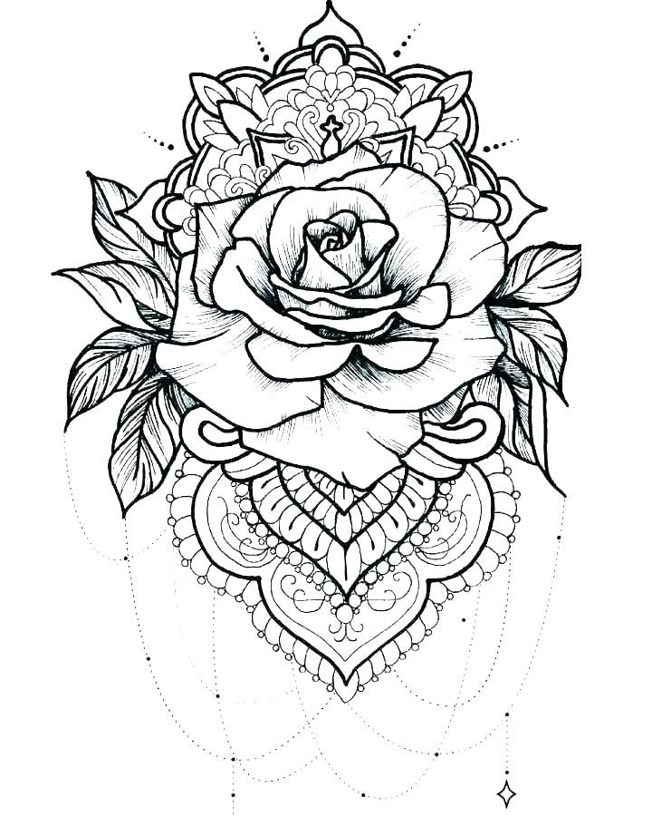 Printable rose coloring pages pdf for everyone