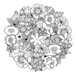 Mandala rose coloring pages vector images over