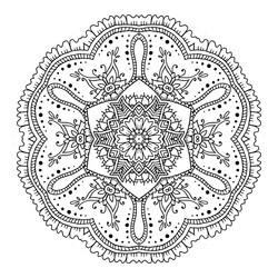 Mandala rose coloring pages vector images over