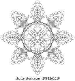 Circular pattern mandala flower rose style stock vector royalty free
