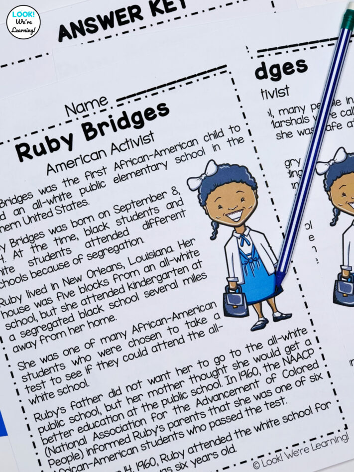 Ruby goes to school mini ruby bridges history lesson for kids