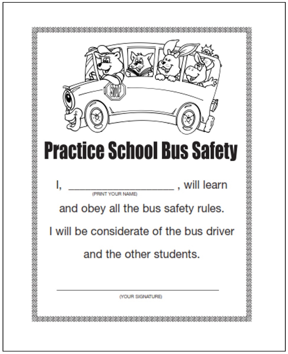 Practice school bus safety