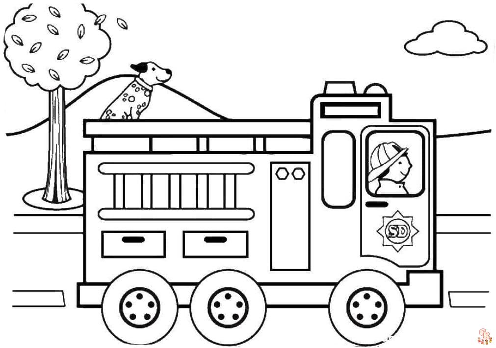 Printable fire safety coloring pages free for kids and adults