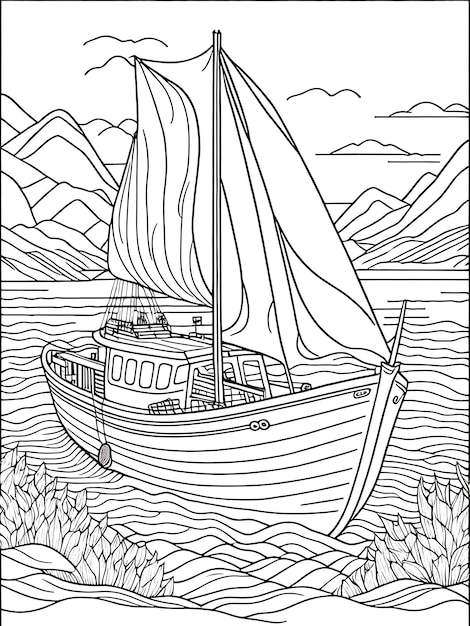 Page yacht coloring page printable images