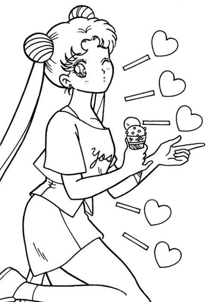 Free easy to print sailor moon coloring pages